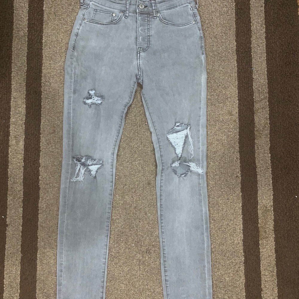H&M Grey Distressed Denim
